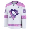 Dresovi Pittsburgh Penguins 2024-25 Fanatics Hockey Fights Cancer Practice Custom Bijela - Muške